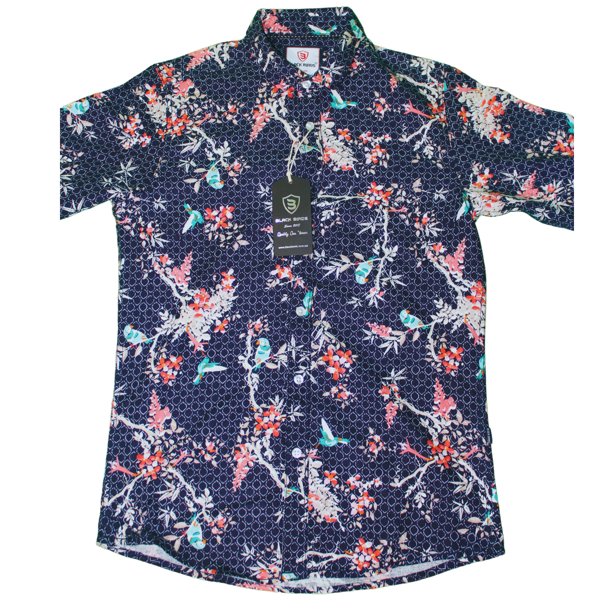 Red and Grey Paisley Pattern Shirt