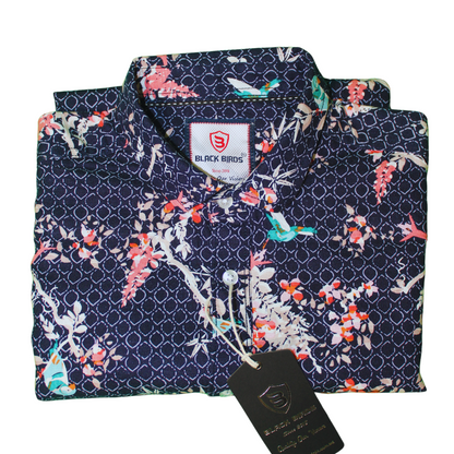 Red and Grey Paisley Pattern Shirt