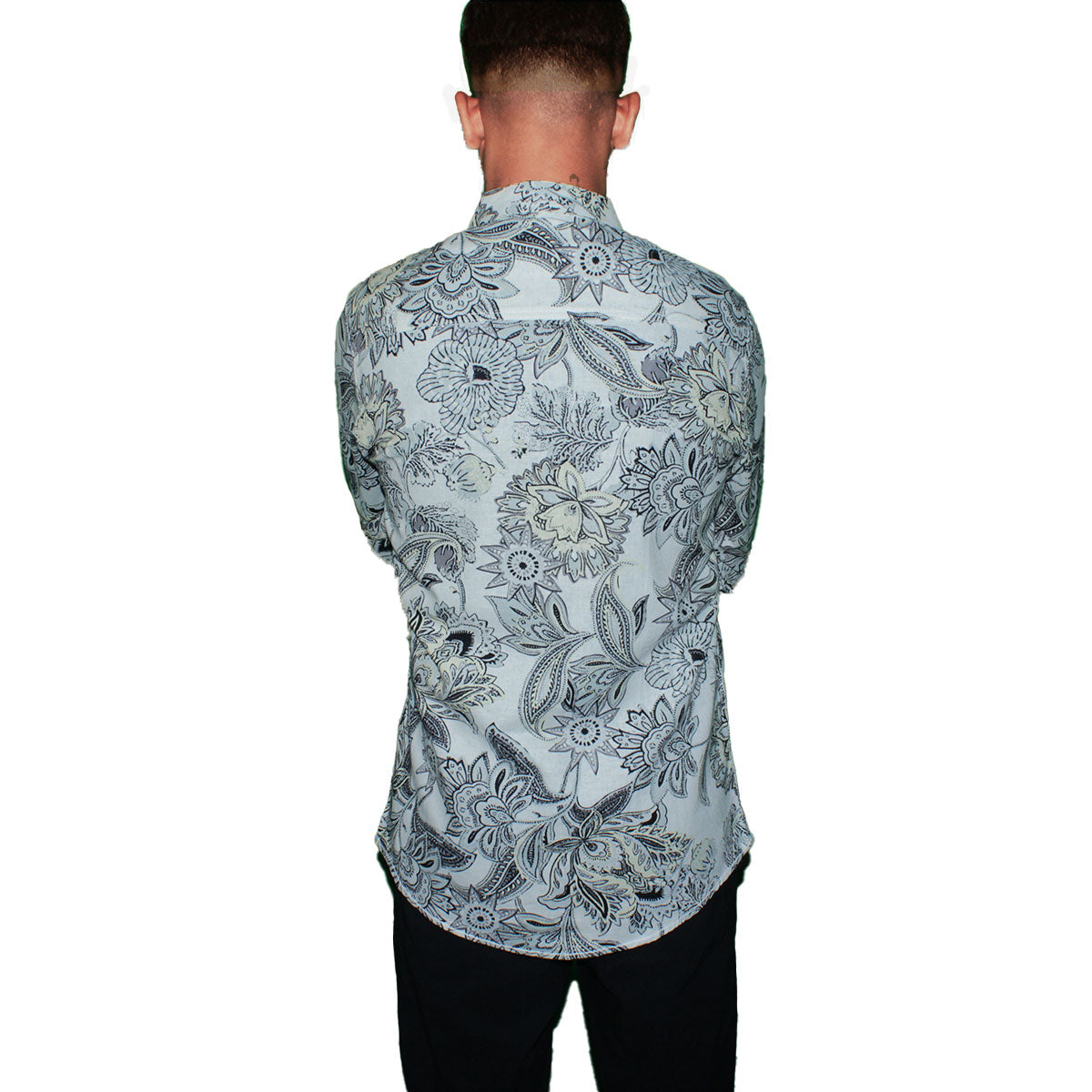 Tropical Print Button Shirt