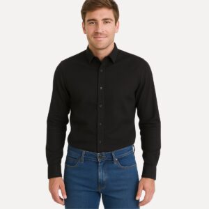 Classic Black Long Sleeve Shirt for Men