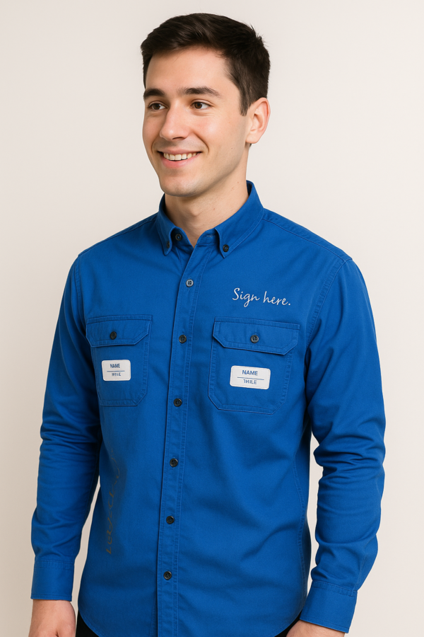 Blue Graphic Printed Shirt