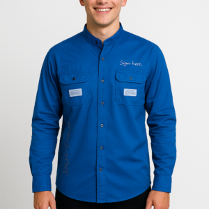 Blue Graphic Printed Shirt