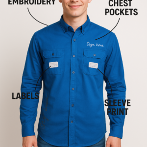 Blue Graphic Printed Shirt