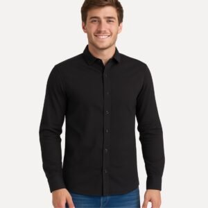 Classic Black Long Sleeve Shirt for Men