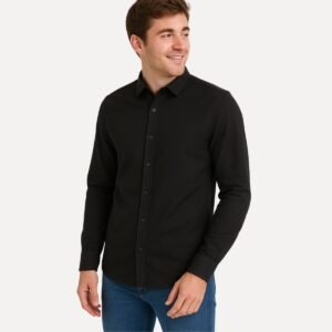 Classic Black Long Sleeve Shirt for Men