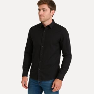 Classic Black Long Sleeve Shirt for Men