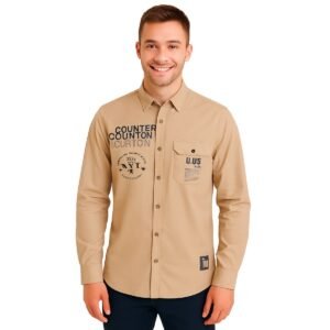 Light Pink Graphic Print Long Sleeve Shirt