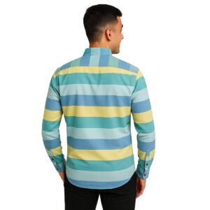 Multi-Stripe Shirt - Blue, Yellow & Green